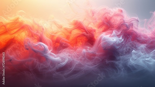 Abstract colorful smoke background. Fantasy fractal texture. Digital art. 3D rendering. - Generative AI
