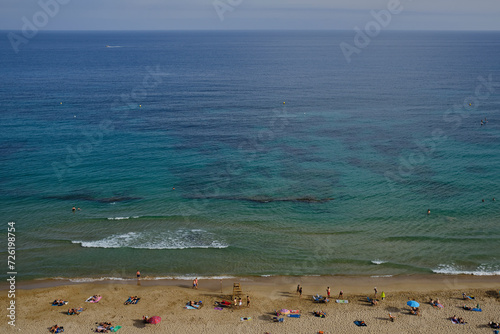 Vista aérea de la playa de Calpe en la Comunidad Valenciana photo