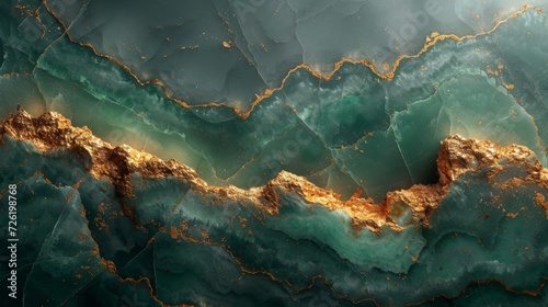 Marble texture background. Abstract pattern of marble with golden streaks. - Generative AI