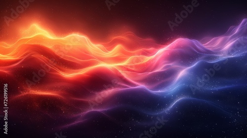 Abstract background with glowing particles. 3d rendering, 3d illustration. - Generative AI