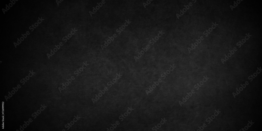 Dark Black background texture, old vintage charcoal black backdrop paper with watercolor. Abstract background with black wall surface, black stucco texture. Black gray satin dark texture luxurious.