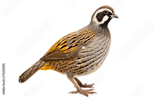 Tiny Game Bird: Quail Isolated on Transparent Background PNG.