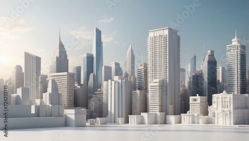 city building White background