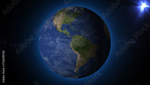 Fototapeta Naklejka Na Ścianę i Meble -  Beautiful planet Earth in space against the background.