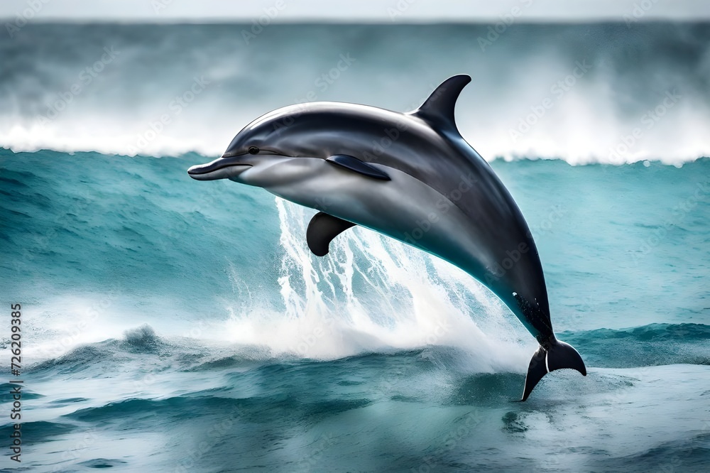Obraz premium dolphin jumping out of water
