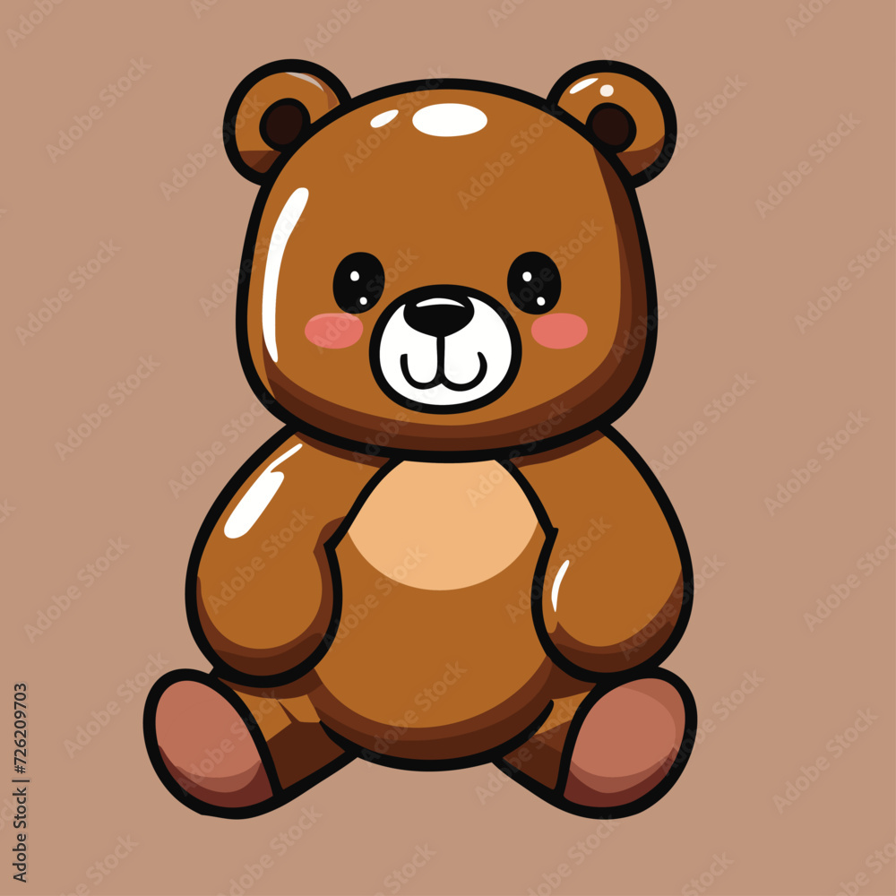 Obraz premium A cute and sad bear cub illustration for childrens ver4