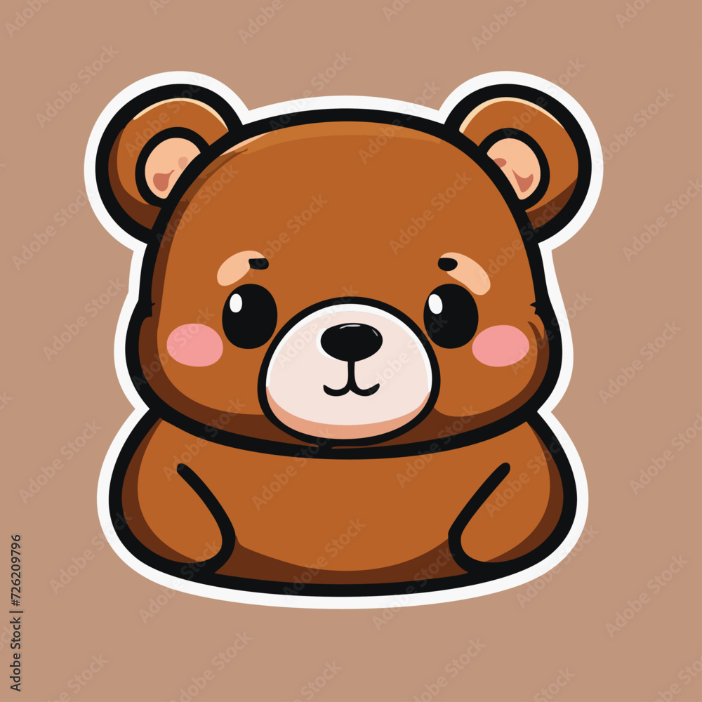 A cute and sad bear cub illustration for childrens ver2 A cute and sad bear cub illustration for childrens ver2