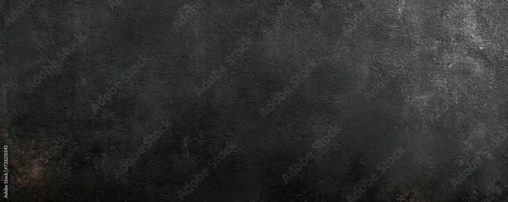 Dark black anthracite scratched stone concrete blackboard chalkboard texture background board wall, Generative AI 