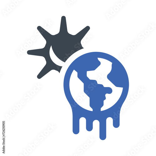 Earth melting Icon