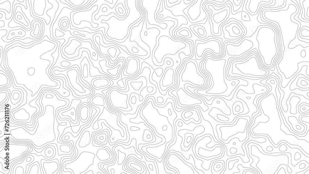 Abstract moving topographic map lines background.