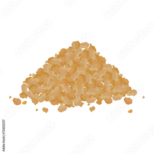 Vector illustration logo of a pile brown sugar