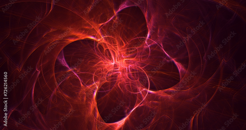 3D manual rendering abstract colorful fractal light background