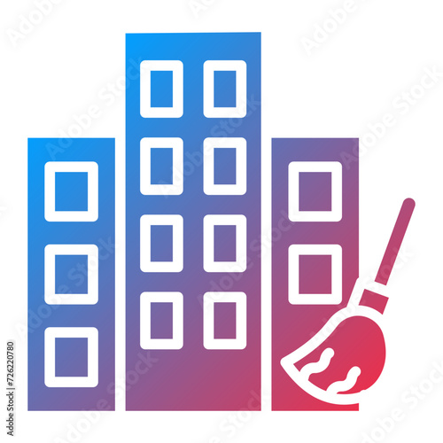 Hotel Cleaning Icon Style