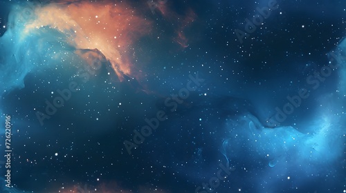  watercolor background stars and galaxies seamless pattern. photo