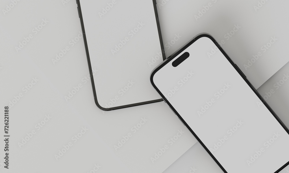 Smartphone with a blank screen on a white background. Smartphone mockup closeup isolated on white background. Smartphone with a blank screen on a white background. Smartphone mockup closeup isolated on white background.