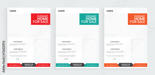 Real estate vector flyer design. Property sale flyer design. Luxury home sale leaflet design. Editable handout, and poster design.