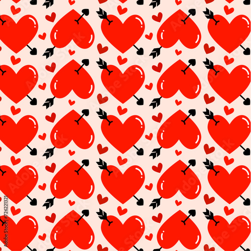 Flat Heart Struck Pattern (ID: 726221321)