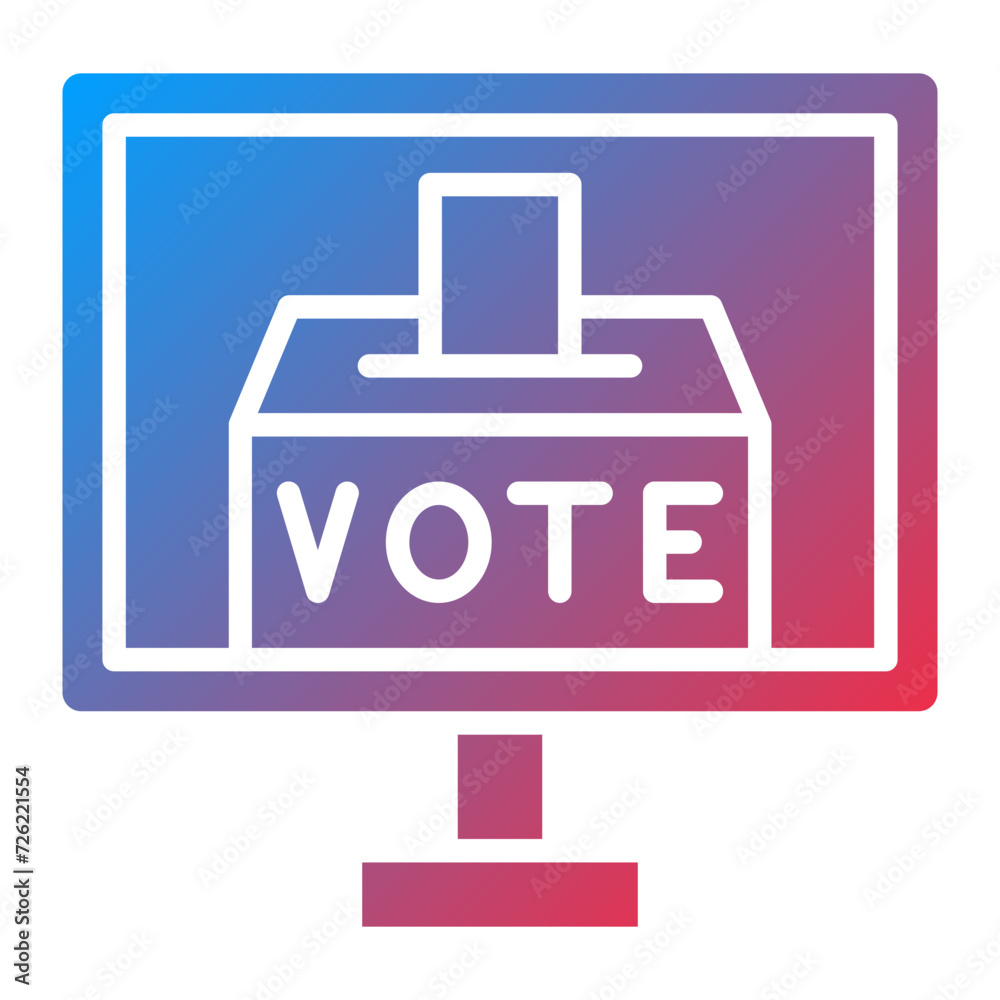 Electronic Voting Icon Style Electronic Voting Icon Style