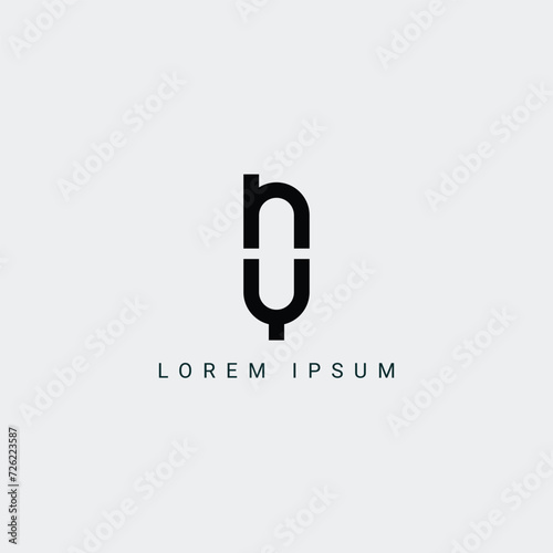 Alphabet NY and YN illustration monogram vector logo template