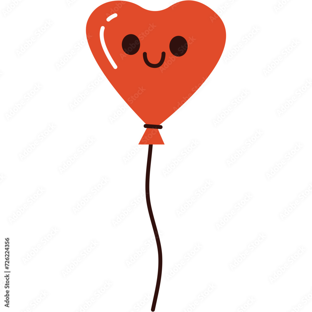 Heart Balloon design element  for website, application, printing, document, poster, sticker design, etc.