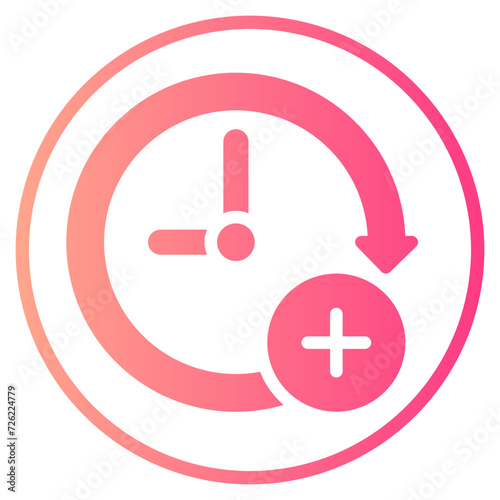 Free Download extra time gradient icon - GFXLoad