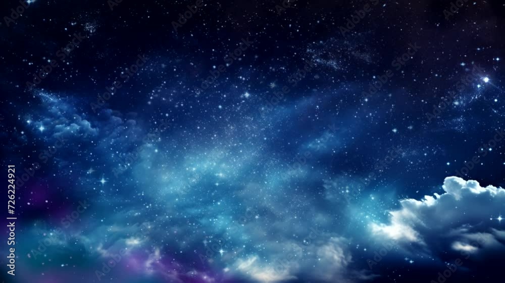 Interstellar space and nebula scenes, animated virtual repeating seamless 4k
