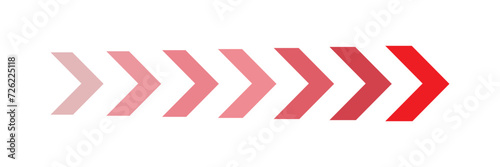 Arrow icons group. Set of black arrows symbols with blend effect. Chevron symbols. Vector isolated on white background.