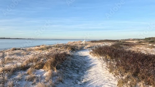 Wallpaper Mural POV - Hiker Walking On Snowy Trail, Active Lifestyle and Travel in Winter Concept Torontodigital.ca