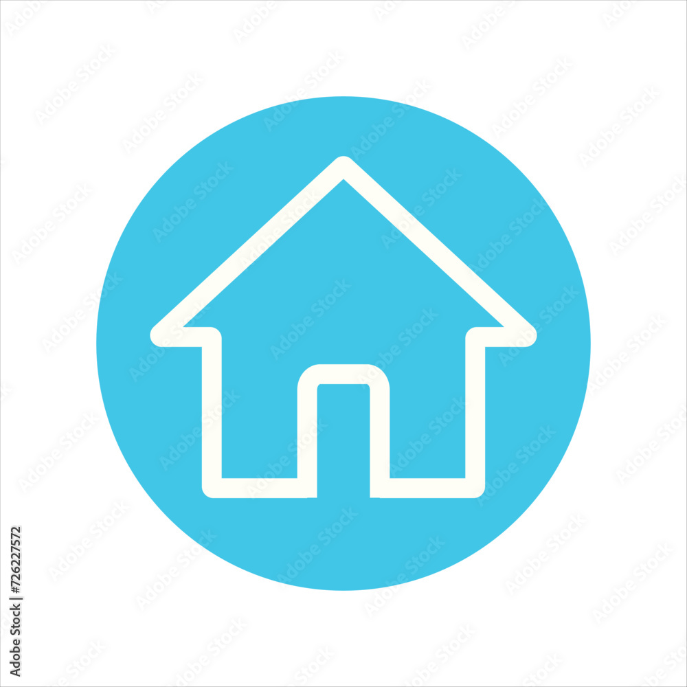 Home icon blue, home icon vector isolated on white background. Home icon blue, home icon vector isolated on white background.