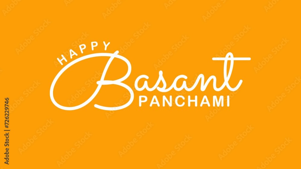 Happy Basant Panchami Text Animation. Great for Basant Panchami Celebrations with transparent background, for banner, social media feed wallpaper stories Happy Basant Panchami Text Animation. Great for Basant Panchami Celebrations with transparent background, for banner, social media feed wallpaper stories