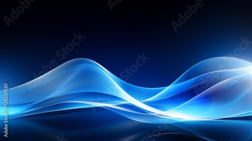 Abstract blue wave technology background: corporate innovation in digital design 