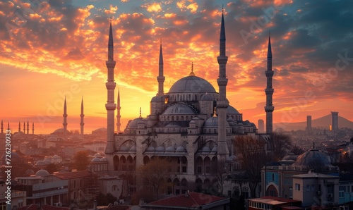 golden hour, istambul mosque 