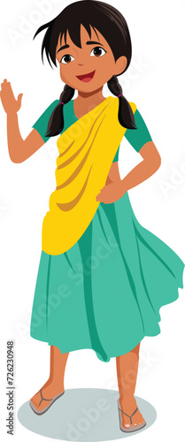 Indian girl in a dress