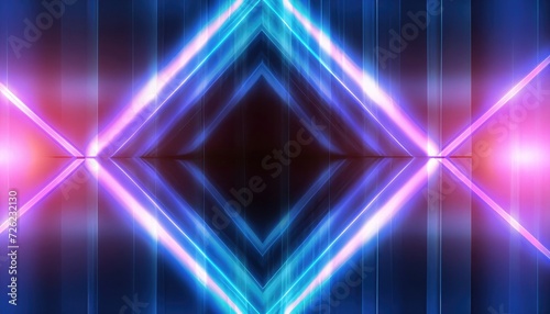 Digital Futuristic Abstract geometric fantasy glow neon line background