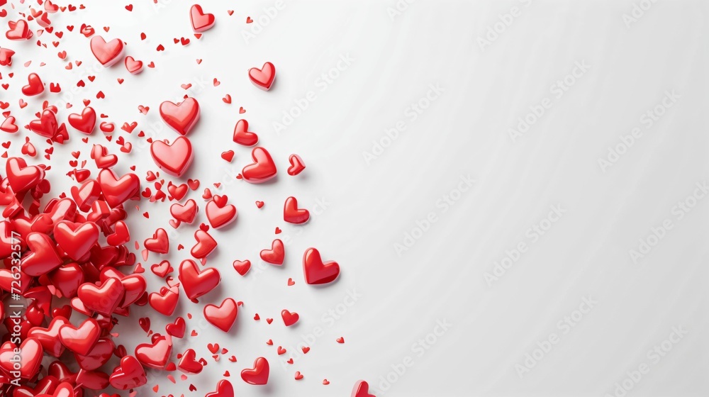 cœur rouge de saint valentin sur fond blanc, arrière plan graphique, illustration IA générative cœur rouge de saint valentin sur fond blanc, arrière plan graphique, illustration IA générative