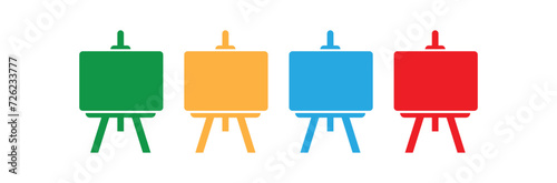 easel icon on white background