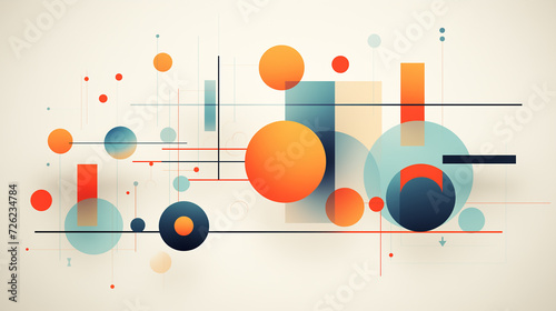 Bauhaus Style Abstract Background