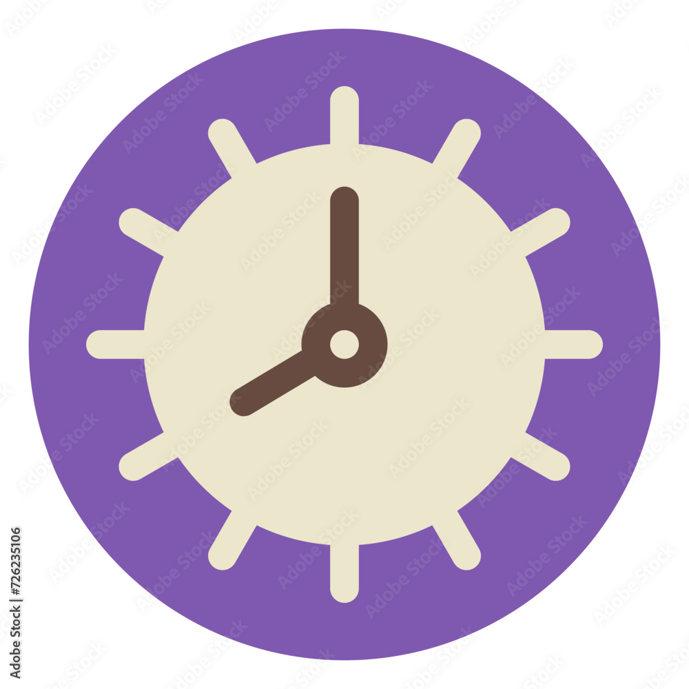 Clock icon flat style Clock icon flat style