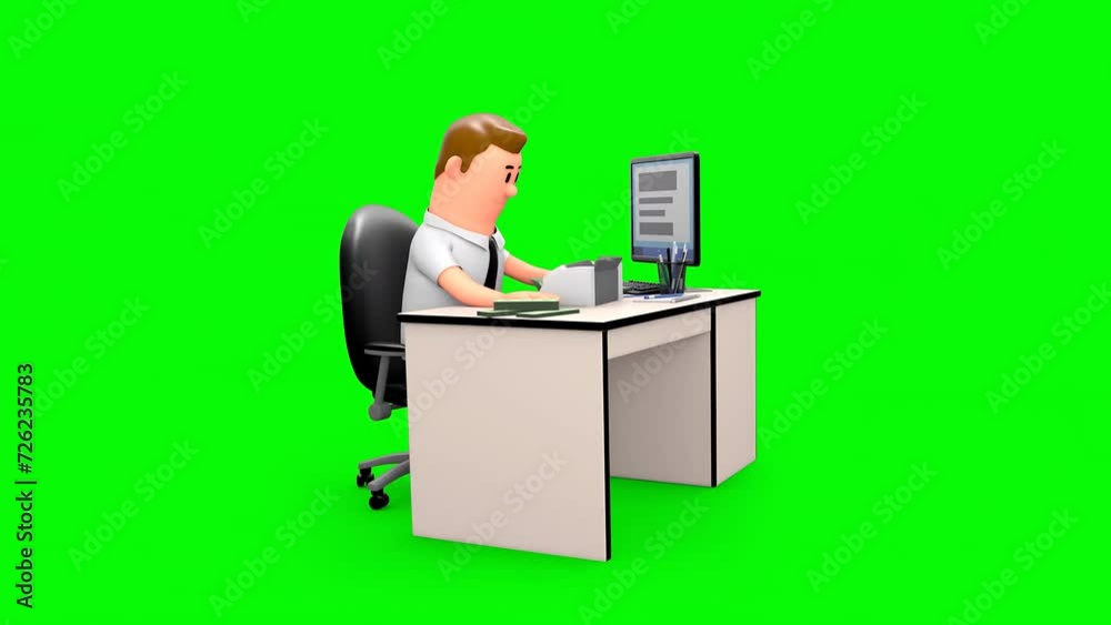 3D Animated Accountant Counting Money at Desk. This Animation Is Good for Showing Bank Employees, Accountants and Finance Staff Work. 3D Animated Accountant Counting Money at Desk. This Animation Is Good for Showing Bank Employees, Accountants and Finance Staff Work.