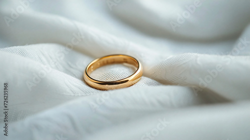 Close up photo of a golden ring