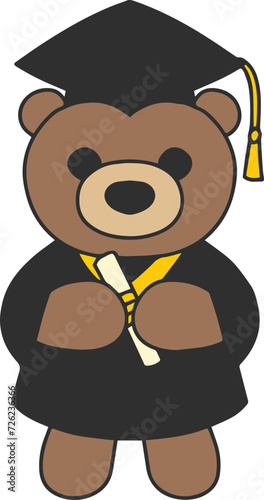 Graduation Bear With Photo Gesture