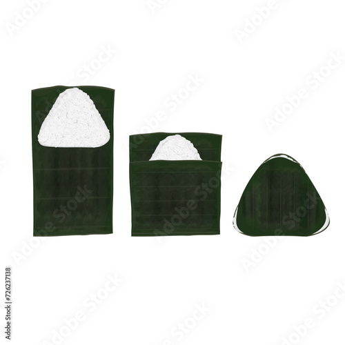 Vector illustration logo Onigiri with nori