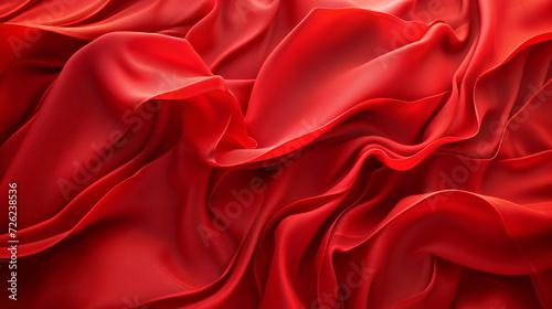 Flowing red wave cloth