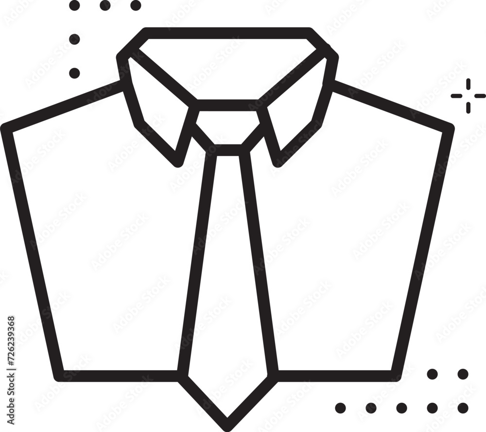 Uniform line icon, outline vector sign, linear style pictogram isolated on white. Shirt and tie symbol, logo illustration. Editable stroke. Uniform line icon, outline vector sign, linear style pictogram isolated on white. Shirt and tie symbol, logo illustration. Editable stroke.