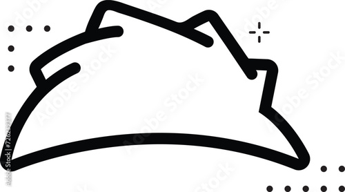 Let's taco bout it. Vintage typography mexican food illustration with funny lettering a nd a taco.