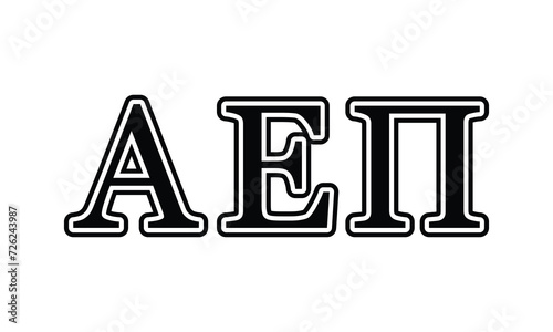 Alpha Epsilon Pi greek letter, ΑΕΠ greek letters, ΑΕΠ	 photo