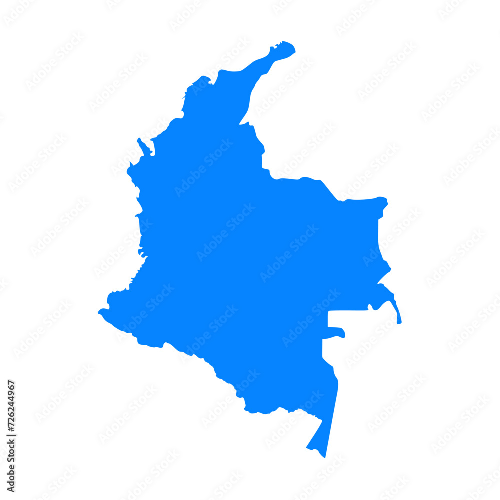 High detailed map of Ecuador.High Outline map of Ecuador.
