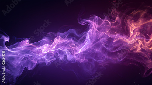 Purple orange flames and smoke, light painting