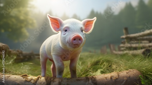 A Small White Pig: 8K/4K Photorealistic Ultra HD

