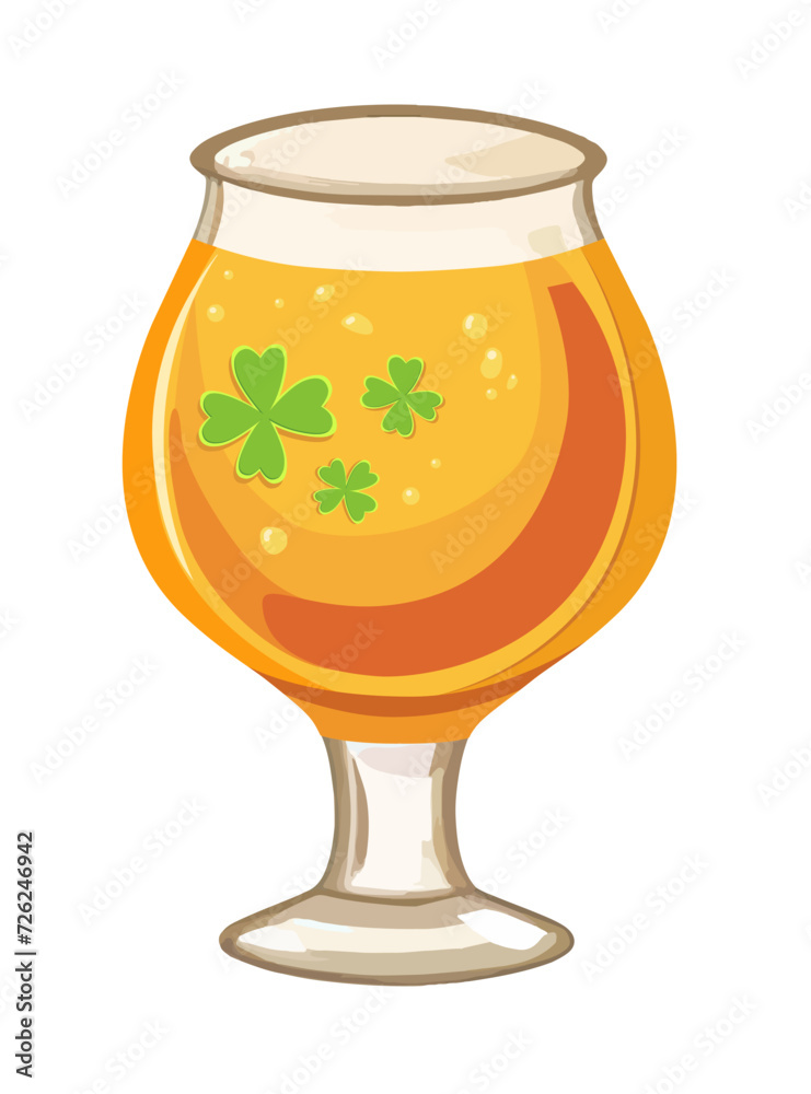 A collection of hot and frothy drinks for St. Patrick's Day. Vector illustration. isolated on a white background A collection of hot and frothy drinks for St. Patrick's Day. Vector illustration. isolated on a white background